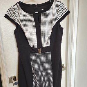 Black and white business dress 6 petite